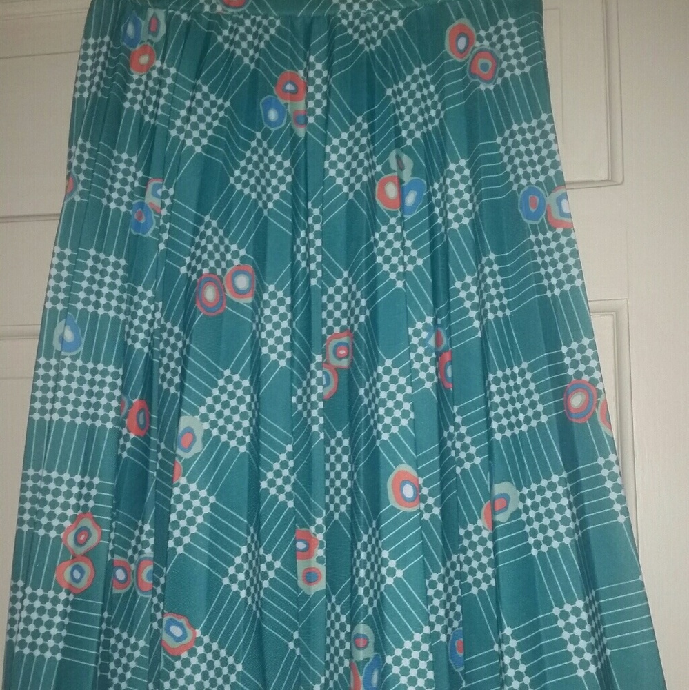 Vintage Devon Green Geometric Design Skirt Sz 10